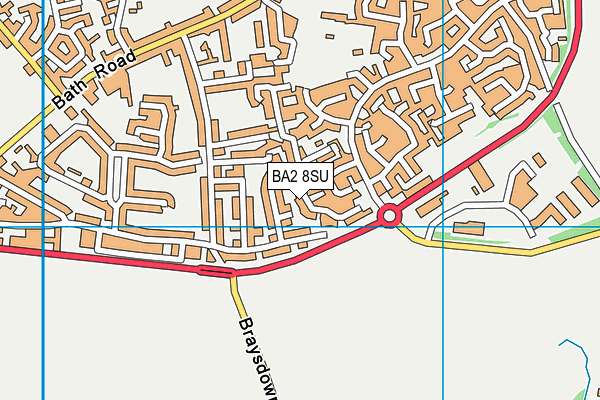 BA2 8SU map - OS VectorMap District (Ordnance Survey)