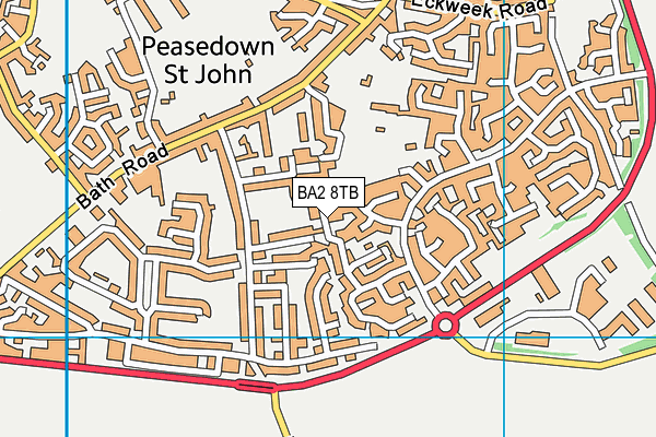 BA2 8TB map - OS VectorMap District (Ordnance Survey)