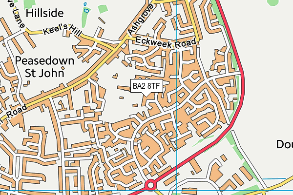 BA2 8TF map - OS VectorMap District (Ordnance Survey)