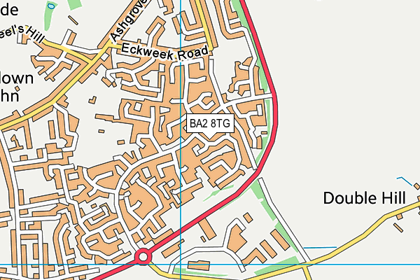 BA2 8TG map - OS VectorMap District (Ordnance Survey)