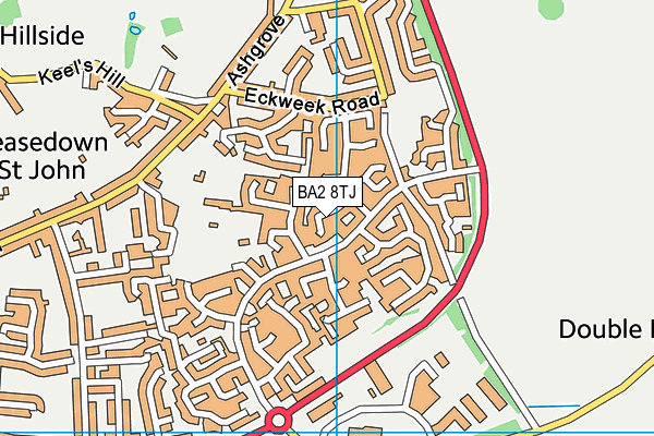 BA2 8TJ map - OS VectorMap District (Ordnance Survey)
