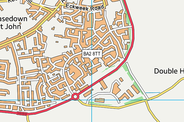 BA2 8TT map - OS VectorMap District (Ordnance Survey)