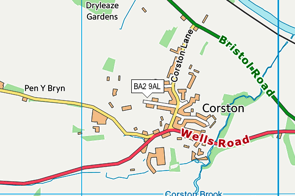 BA2 9AL map - OS VectorMap District (Ordnance Survey)