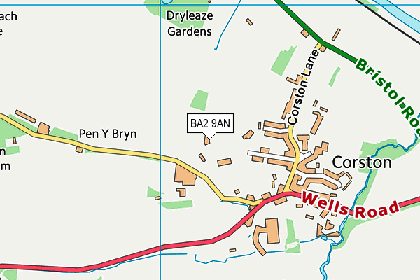 BA2 9AN map - OS VectorMap District (Ordnance Survey)