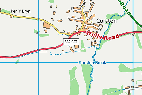 BA2 9AT map - OS VectorMap District (Ordnance Survey)