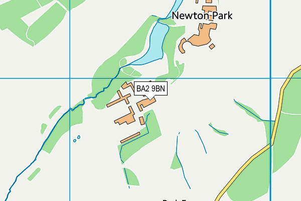 Bath Spa University map (BA2 9BN) - OS VectorMap District (Ordnance Survey)