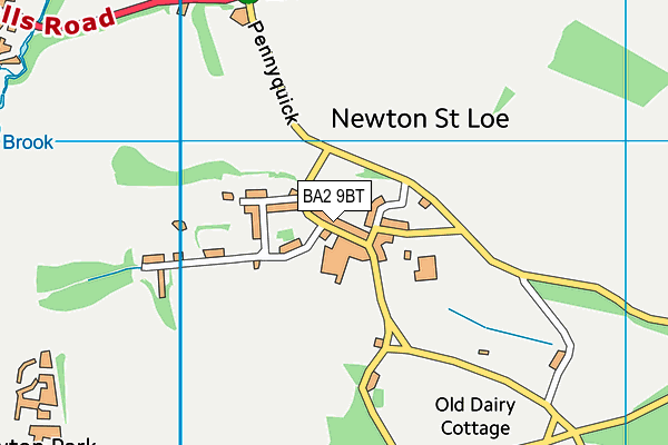 BA2 9BT map - OS VectorMap District (Ordnance Survey)