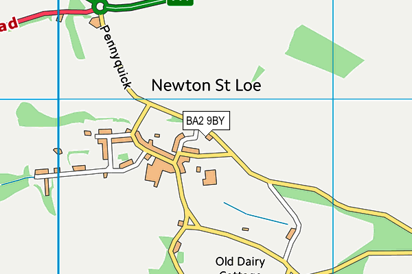 BA2 9BY map - OS VectorMap District (Ordnance Survey)