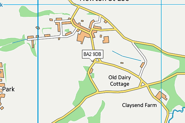 BA2 9DB map - OS VectorMap District (Ordnance Survey)