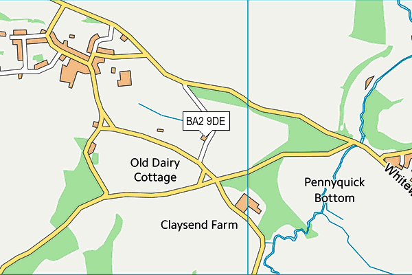 BA2 9DE map - OS VectorMap District (Ordnance Survey)