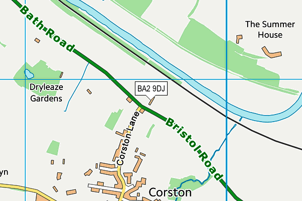 BA2 9DJ map - OS VectorMap District (Ordnance Survey)