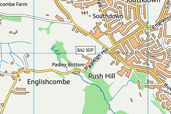 BA2 9DP map - OS VectorMap District (Ordnance Survey)