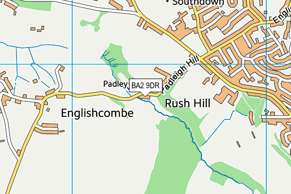 BA2 9DR map - OS VectorMap District (Ordnance Survey)