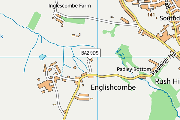 BA2 9DS map - OS VectorMap District (Ordnance Survey)