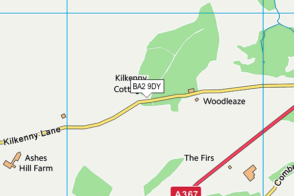 BA2 9DY map - OS VectorMap District (Ordnance Survey)