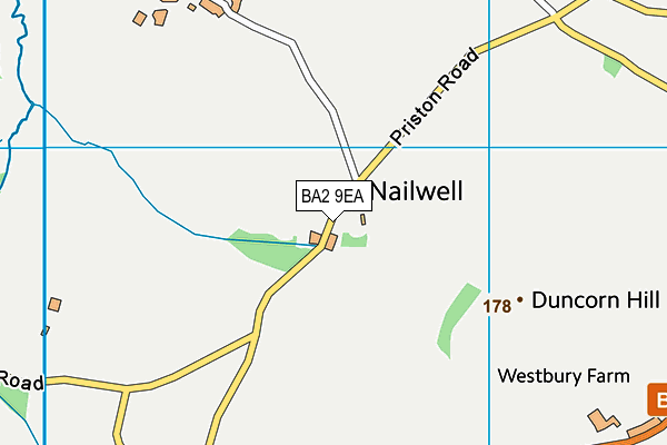 BA2 9EA map - OS VectorMap District (Ordnance Survey)