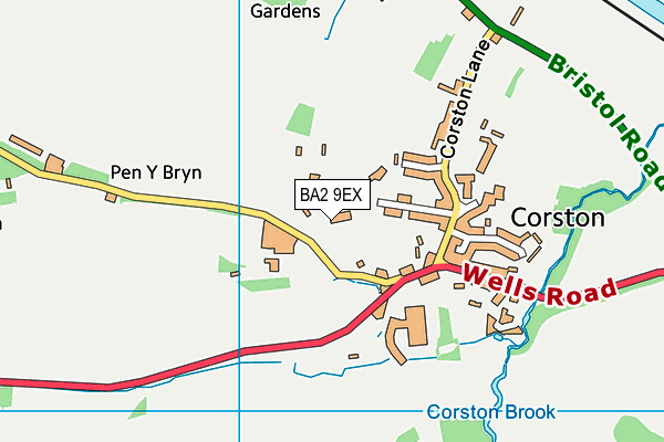 BA2 9EX map - OS VectorMap District (Ordnance Survey)