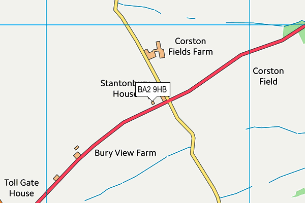 BA2 9HB map - OS VectorMap District (Ordnance Survey)