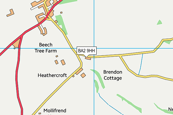 BA2 9HH map - OS VectorMap District (Ordnance Survey)