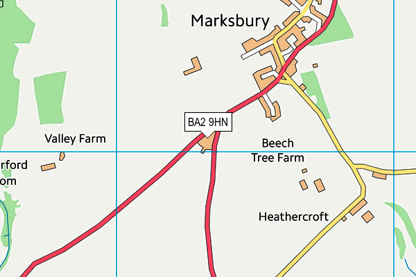 BA2 9HN map - OS VectorMap District (Ordnance Survey)