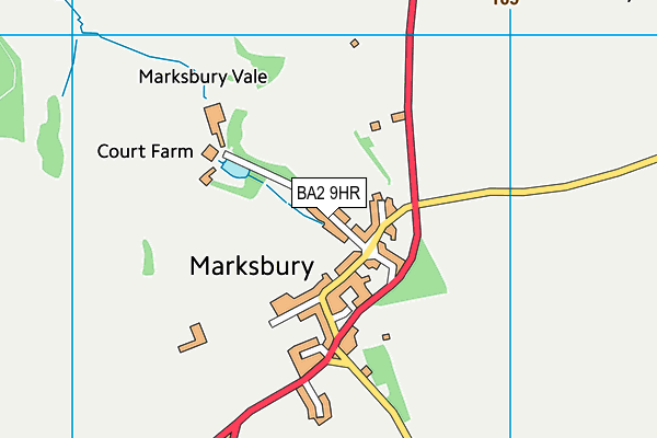 BA2 9HR map - OS VectorMap District (Ordnance Survey)