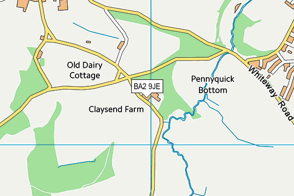 BA2 9JE map - OS VectorMap District (Ordnance Survey)