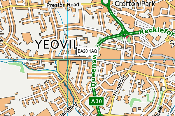 BA20 1AQ map - OS VectorMap District (Ordnance Survey)