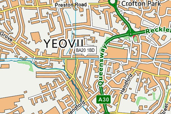 BA20 1BD map - OS VectorMap District (Ordnance Survey)