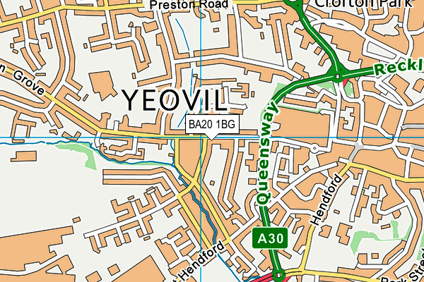 BA20 1BG map - OS VectorMap District (Ordnance Survey)