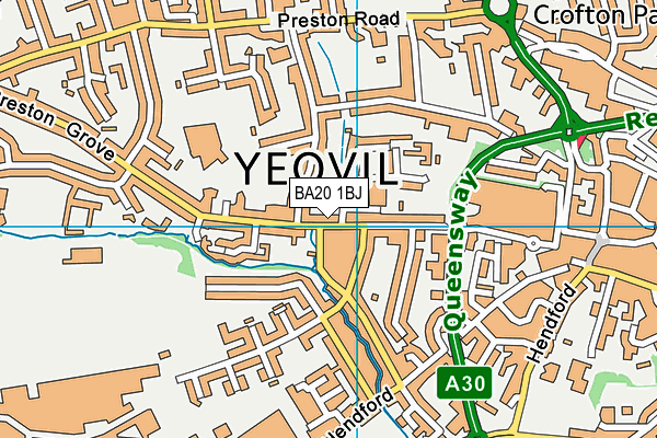 BA20 1BJ map - OS VectorMap District (Ordnance Survey)