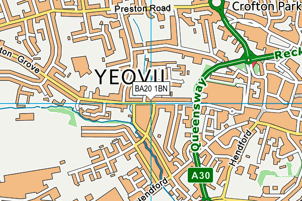 BA20 1BN map - OS VectorMap District (Ordnance Survey)