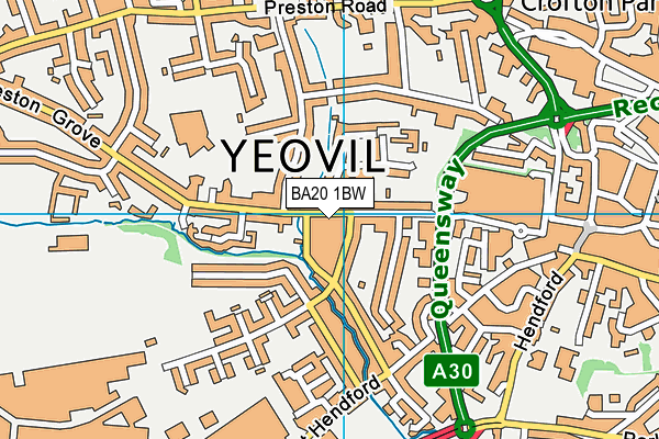 BA20 1BW map - OS VectorMap District (Ordnance Survey)