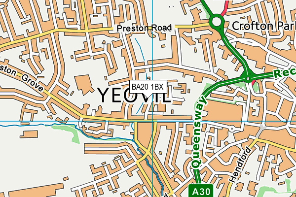BA20 1BX map - OS VectorMap District (Ordnance Survey)