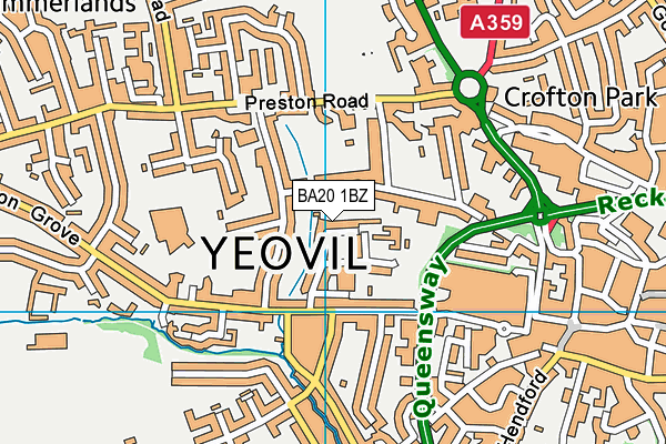 BA20 1BZ map - OS VectorMap District (Ordnance Survey)