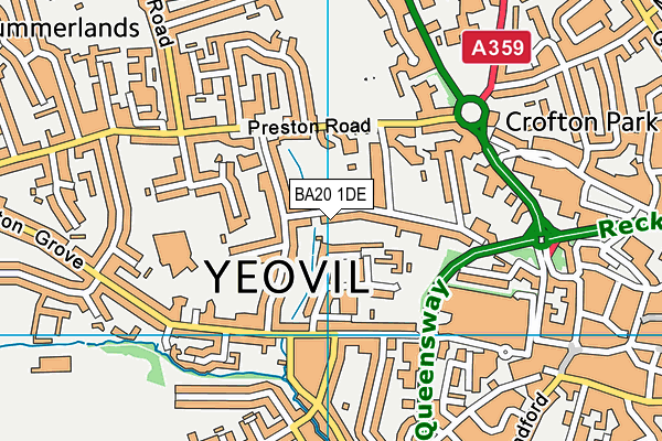 BA20 1DE map - OS VectorMap District (Ordnance Survey)