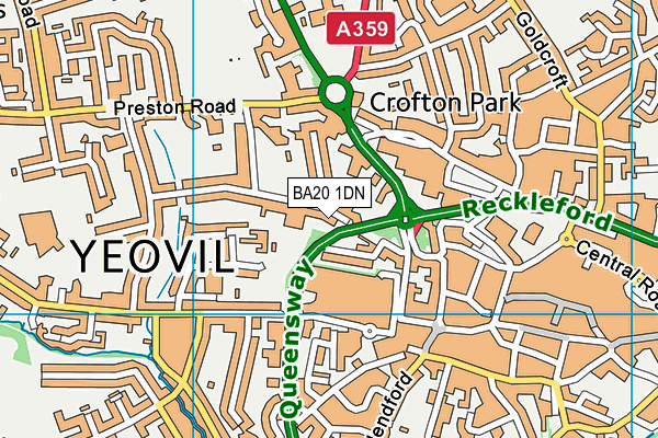 BA20 1DN map - OS VectorMap District (Ordnance Survey)