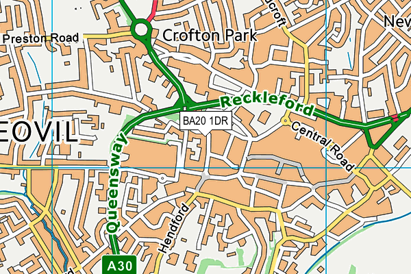 BA20 1DR map - OS VectorMap District (Ordnance Survey)