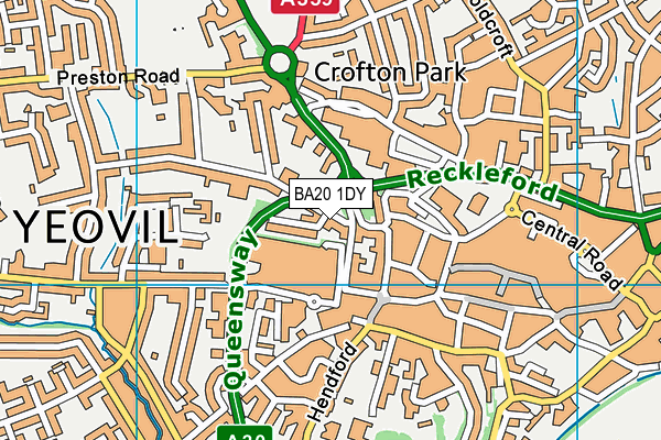 BA20 1DY map - OS VectorMap District (Ordnance Survey)