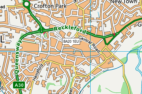 BA20 1EU map - OS VectorMap District (Ordnance Survey)