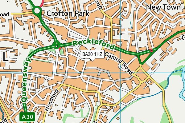 BA20 1HZ map - OS VectorMap District (Ordnance Survey)