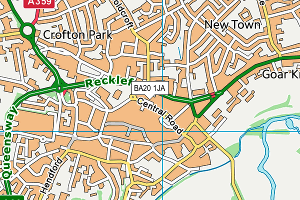 BA20 1JA map - OS VectorMap District (Ordnance Survey)