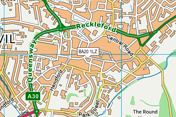 BA20 1LZ map - OS VectorMap District (Ordnance Survey)