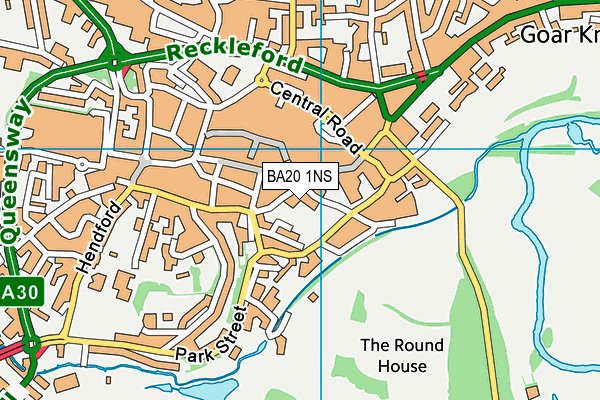 BA20 1NS map - OS VectorMap District (Ordnance Survey)