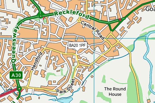 BA20 1PF map - OS VectorMap District (Ordnance Survey)