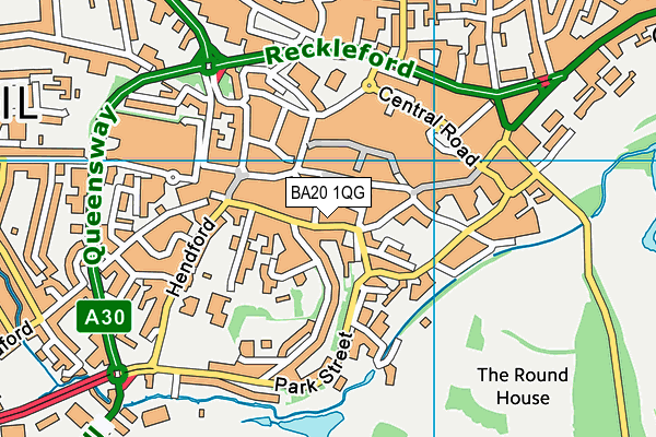 BA20 1QG map - OS VectorMap District (Ordnance Survey)