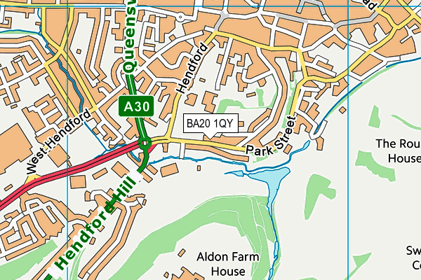 BA20 1QY map - OS VectorMap District (Ordnance Survey)