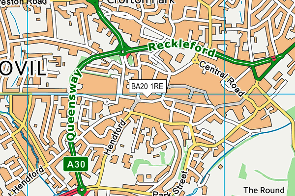 BA20 1RE map - OS VectorMap District (Ordnance Survey)