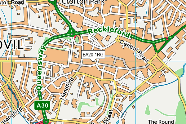 BA20 1RG map - OS VectorMap District (Ordnance Survey)