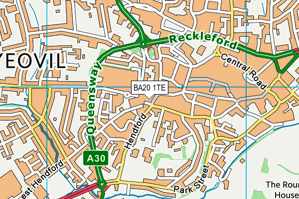 BA20 1TE map - OS VectorMap District (Ordnance Survey)