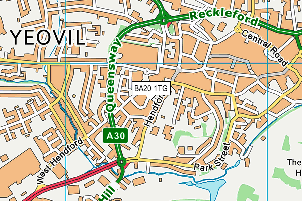 BA20 1TG map - OS VectorMap District (Ordnance Survey)